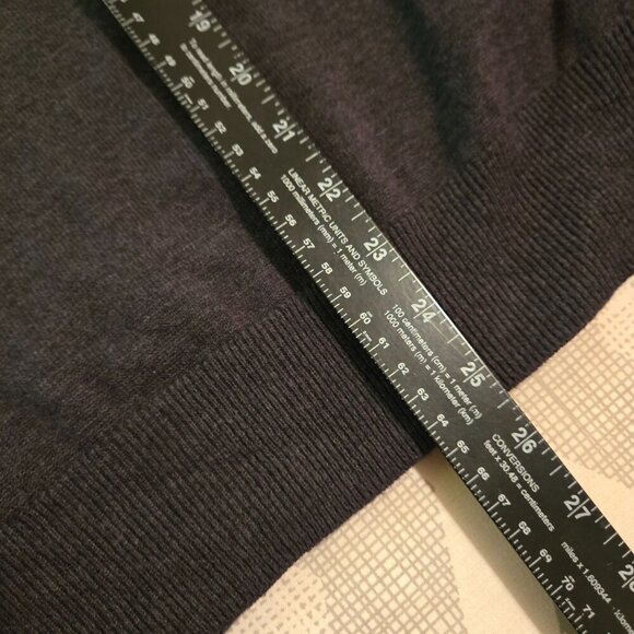 Joan Vass Sweater Womens Large Charcoal gray Toggle Shoulder Detail Soft Cozy - Picture 14 of 14